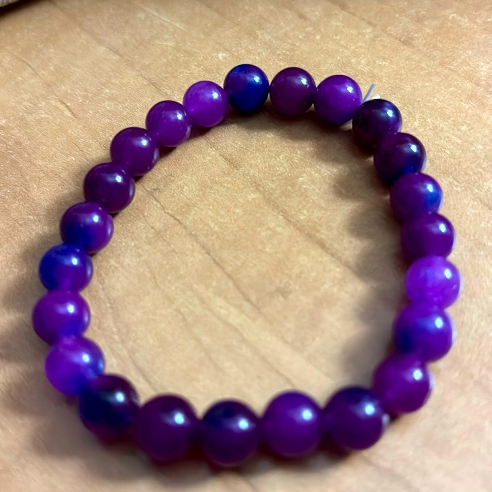 #061 ❗️Re-stocked ❗️Purple  Agate 8mm handmade